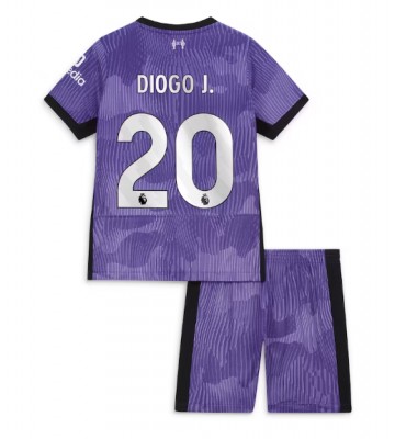 Liverpool Diogo Jota #20 Tredjeställ Barn 2023-24 Kortärmad (+ Korta byxor)